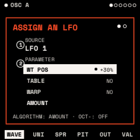 The assign window